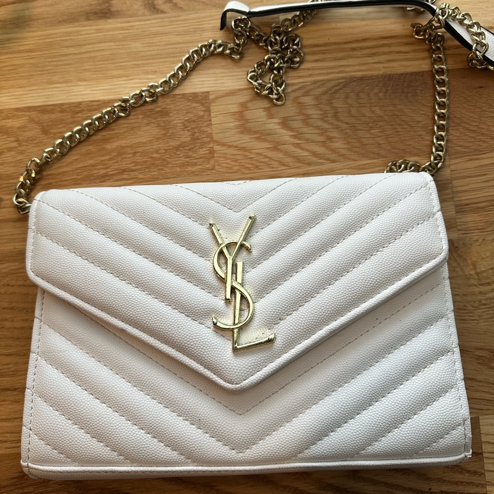 YSL White Chain Bag (damaged)